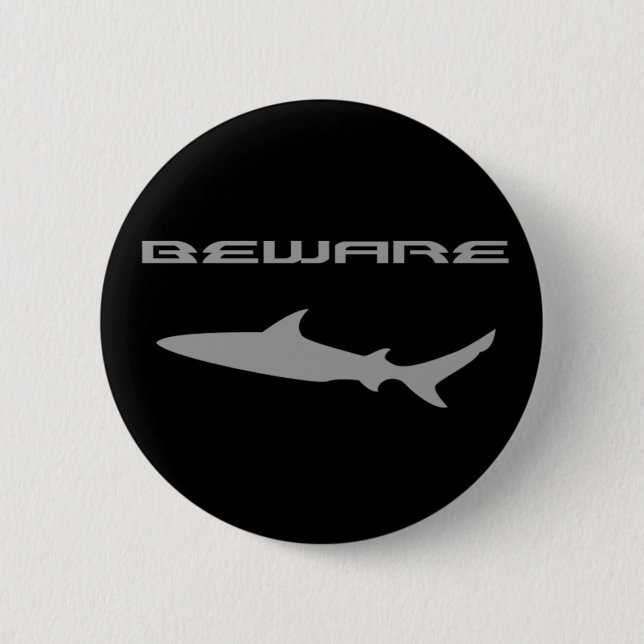 Macaron Rond 5 Cm Requin (Devant)