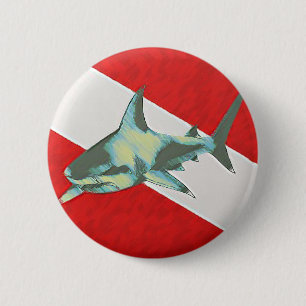 Macaron Rond 5 Cm requin-drapeau
