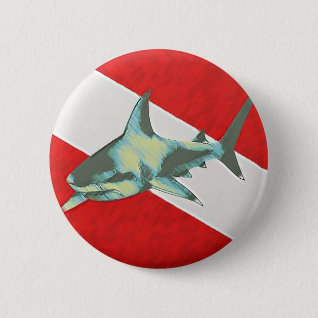 Macaron Rond 5 Cm requin-drapeau (Devant)