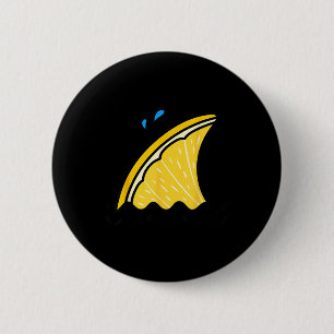 Macaron Rond 5 Cm Requin Kawaii Citron Vert Aile Drôle Famille Été