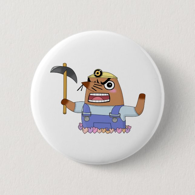 Macaron Rond 5 Cm Resetti (Animal Crossing New Horizons) (Devant)