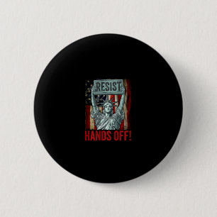 Macaron Rond 5 Cm Résiste Statue De La Liberté Mains Hors Prot