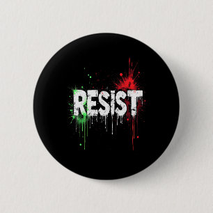 Macaron Rond 5 Cm Résister au protestation politique _1