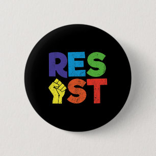 Macaron Rond 5 Cm Résister Gay Lgbt Community Support Don For Queer 