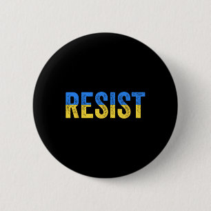 Macaron Rond 5 Cm Résistez Soutenez l'Ukraine avec l'Ukraine Protest