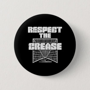 Macaron Rond 5 Cm Respectez La Crosse De Crease Funny Lax Goalie Goa