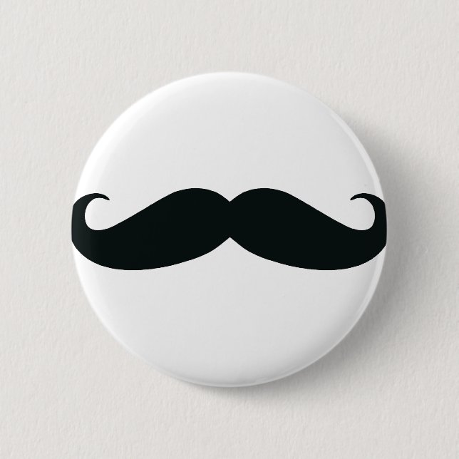 Macaron Rond 5 Cm Respectez la moustache de Stache (Devant)