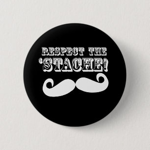 Macaron Rond 5 Cm Respectez le 'Stache