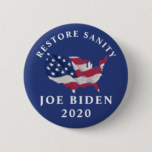 Macaron Rond 5 Cm Restaurer Sanity Joe Biden 2020