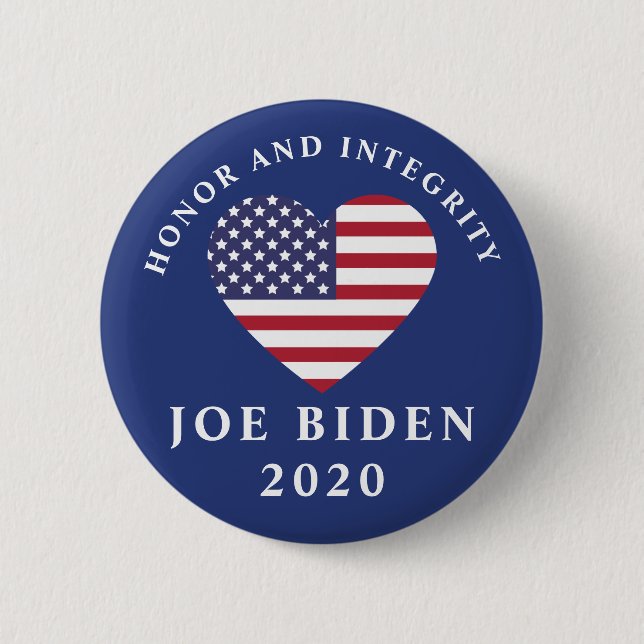 Macaron Rond 5 Cm Restaurer Sanity Joe Biden 2020 (Devant)