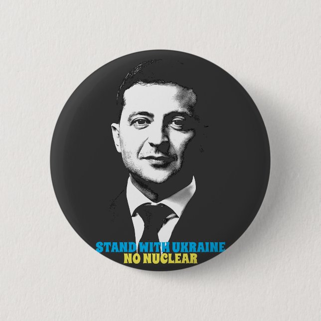 MACARON ROND 5 CM RESTEZ AVEC L'UKRAINE (Devant)