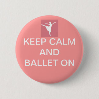 Macaron Rond 5 Cm Restez calme et ballet