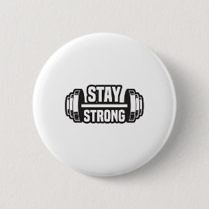 Macaron Rond 5 Cm Restez fort puissant Powerlifter Bodybuilding Mo