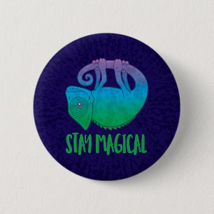 Macaron Rond 5 Cm Restez magique Lévitation Chameleon