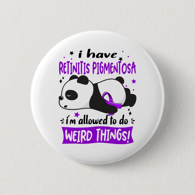 Macaron Rond 5 Cm Rétinite Pigmentosa (Devant)