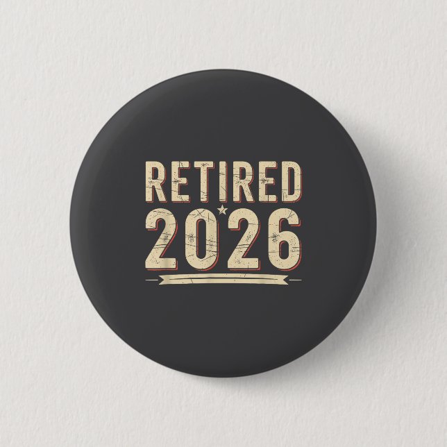 Macaron Rond 5 Cm Retirement 2026 Countdown Retired Ly Dom  (Devant)