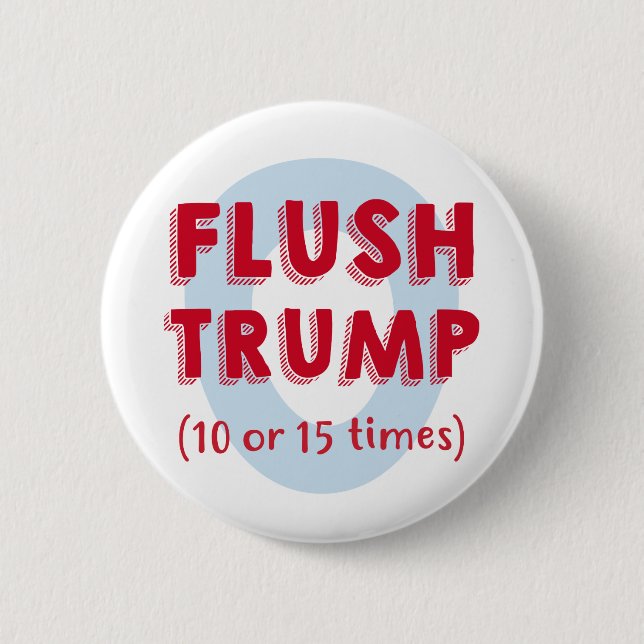 Macaron Rond 5 Cm Retirer Trump 10 ou 15 fois (Devant)