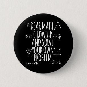 Macaron Rond 5 Cm Retour À L'École Citation Math Pour Filles Garçons