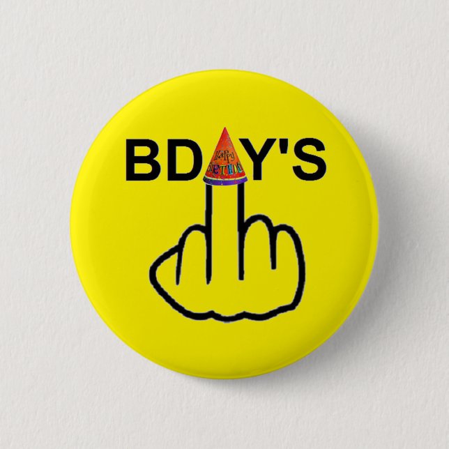 Macaron Rond 5 Cm Retourner d'anniversaire du bouton (Devant)