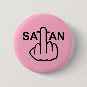 Macaron Rond 5 Cm Retourner du bouton Satan