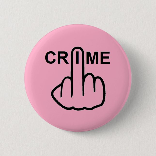 Macaron Rond 5 Cm Retourner la criminalité sur les boutons (Devant)