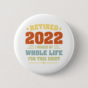 Macaron Rond 5 Cm Retraité 2022 Dons d'Humour de retraite Vintage am