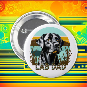 Macaron Rond 5 Cm Rétreiver Labrador noir   Papa Lab