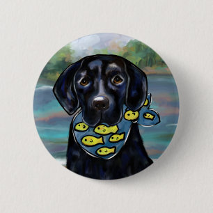 Macaron Rond 5 Cm Retriever du Labrador