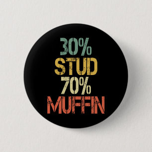 Macaron Rond 5 Cm Retro 30 Stud 70 Muffin Sarcasm Papa Bod Figure