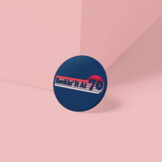 Macaron Rond 5 Cm Retro 70 et Fière insigne de coucher de soleil Vin