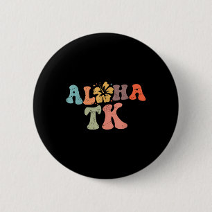 Macaron Rond 5 Cm Rétro Aloha Tk Prof de Vie Vacances d'Été Plage