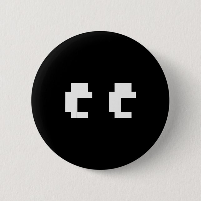 Macaron Rond 5 Cm Retro Arcade Game Ghost Eyes Halloween Group Costu (Devant)