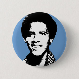 Macaron Rond 5 Cm Rétro Barack Obama
