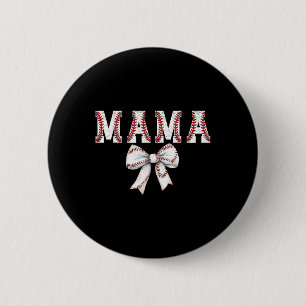 Macaron Rond 5 Cm Retro Baseball Maman Bow Baseball Mama Bow Cute Ba