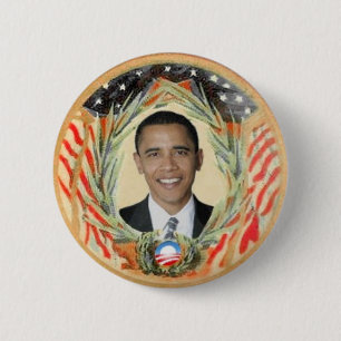 Macaron Rond 5 Cm Rétro bouton de style d'Obama