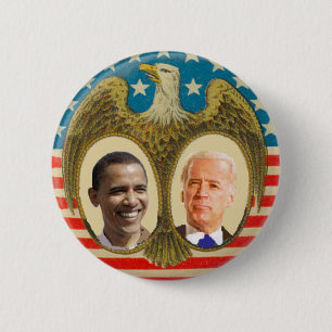 Macaron Rond 5 Cm Rétro bouton d'Obama Biden
