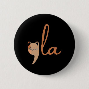 Macaron Rond 5 Cm Retro Cat Comma La Kamala Harris Pour Président 20