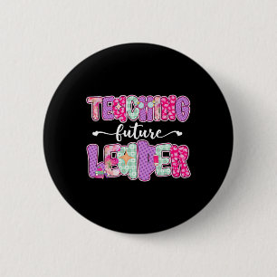 Macaron Rond 5 Cm Retro Enseignement Futurs Leaders Prof Préparatoir