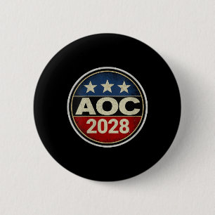 Macaron Rond 5 Cm Rétro femmes Aoc 2028 Lutter contre l'oligarchie R