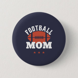 Macaron Rond 5 Cm Retro Football Maman Mère de sport Joueur enfant