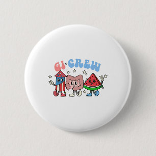 Macaron Rond 5 Cm Rétro Gi Crew 4 juillet infirmière praticien Gaste