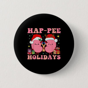 Macaron Rond 5 Cm Retro Hap Pee Vacances Noël Dialyse Infirmière Ki