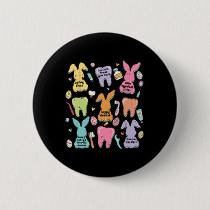 Macaron Rond 5 Cm Retro Jote Bunny Dents Corps Dentaire Dentiste Drô