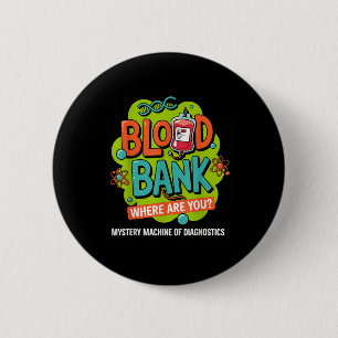 Macaron Rond 5 Cm Retro Lab Week 2025 Blood Bank Team Mls Mlt Lab Sc