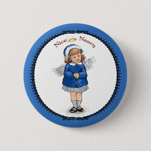 Macaron Rond 5 Cm Retro Nice Nancy