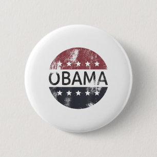 Macaron Rond 5 Cm Retro Obama Président du vote Vintage Barack Obama