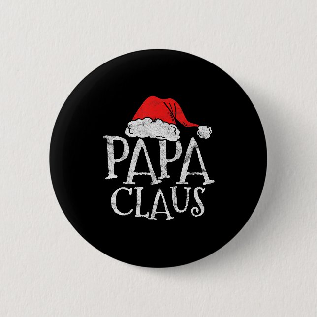 Macaron Rond 5 Cm Retro Papa Claus Gift Funny Christmas Santa Costum (Devant)
