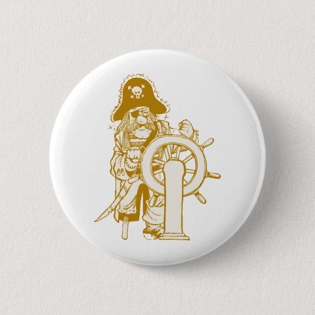 Macaron Rond 5 Cm Rétro pirate (Devant)