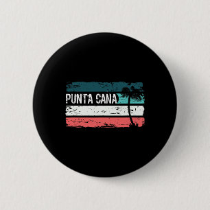 Macaron Rond 5 Cm Retro Punta Cana en détresse