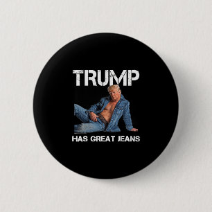 Macaron Rond 5 Cm Retro Trump a de super jeans Meme Vintage